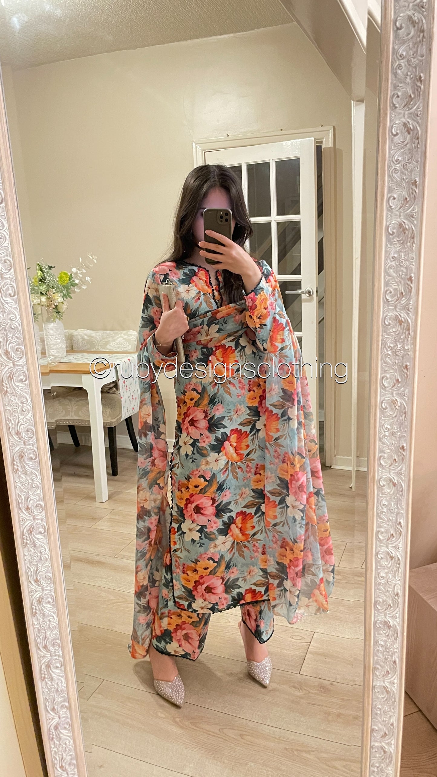 Peach Bloom - 3 Piece Swiss Lawn Suit with Silk Dupatta