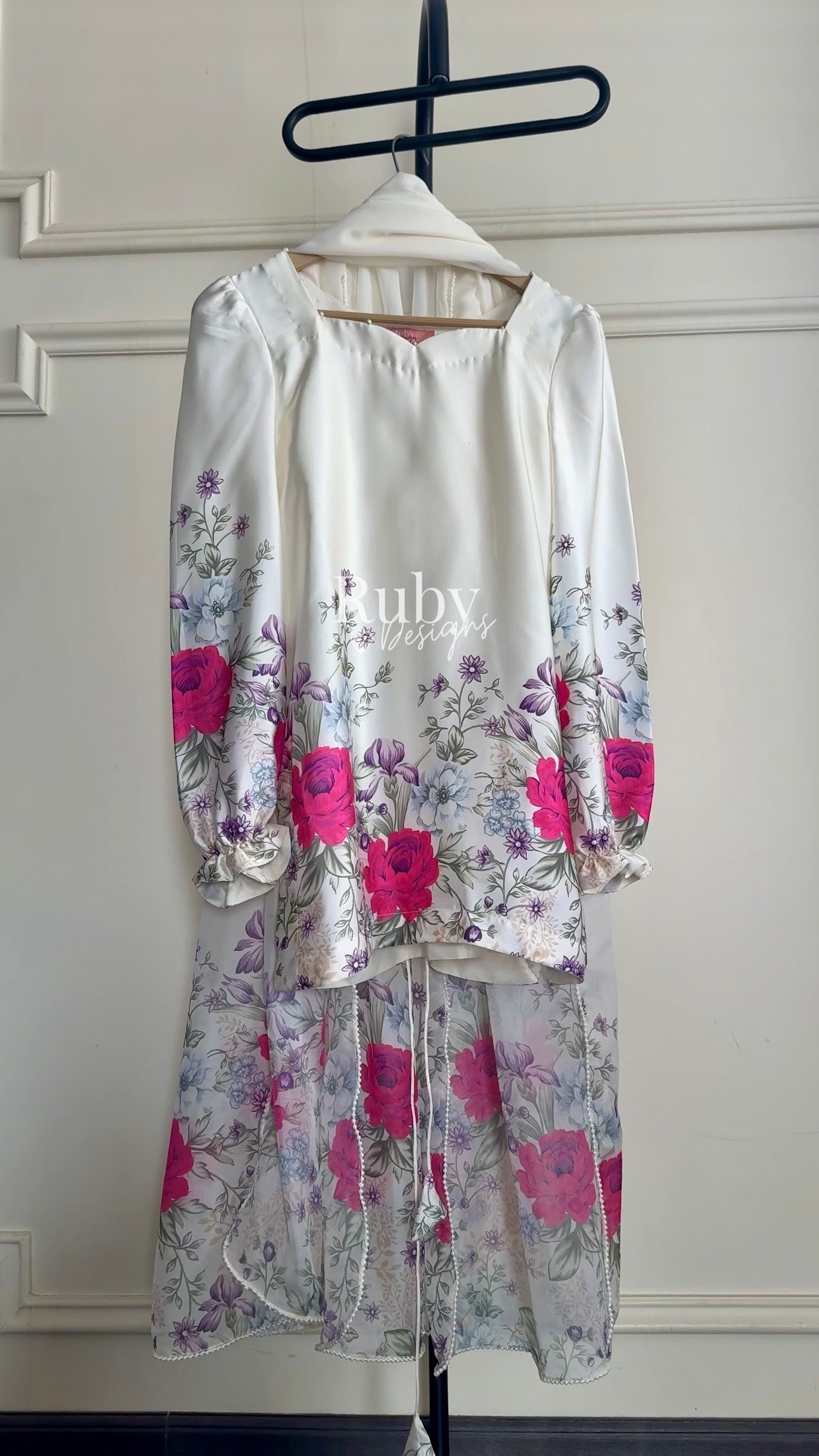 FLEUR Pearl - 3 Piece Silk Suit with Balloon Pants