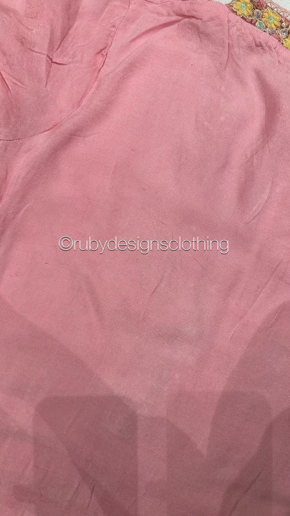 Minor Defect - NISA - 3 Piece Rose Pink Suit with Pearls (8748073615573)