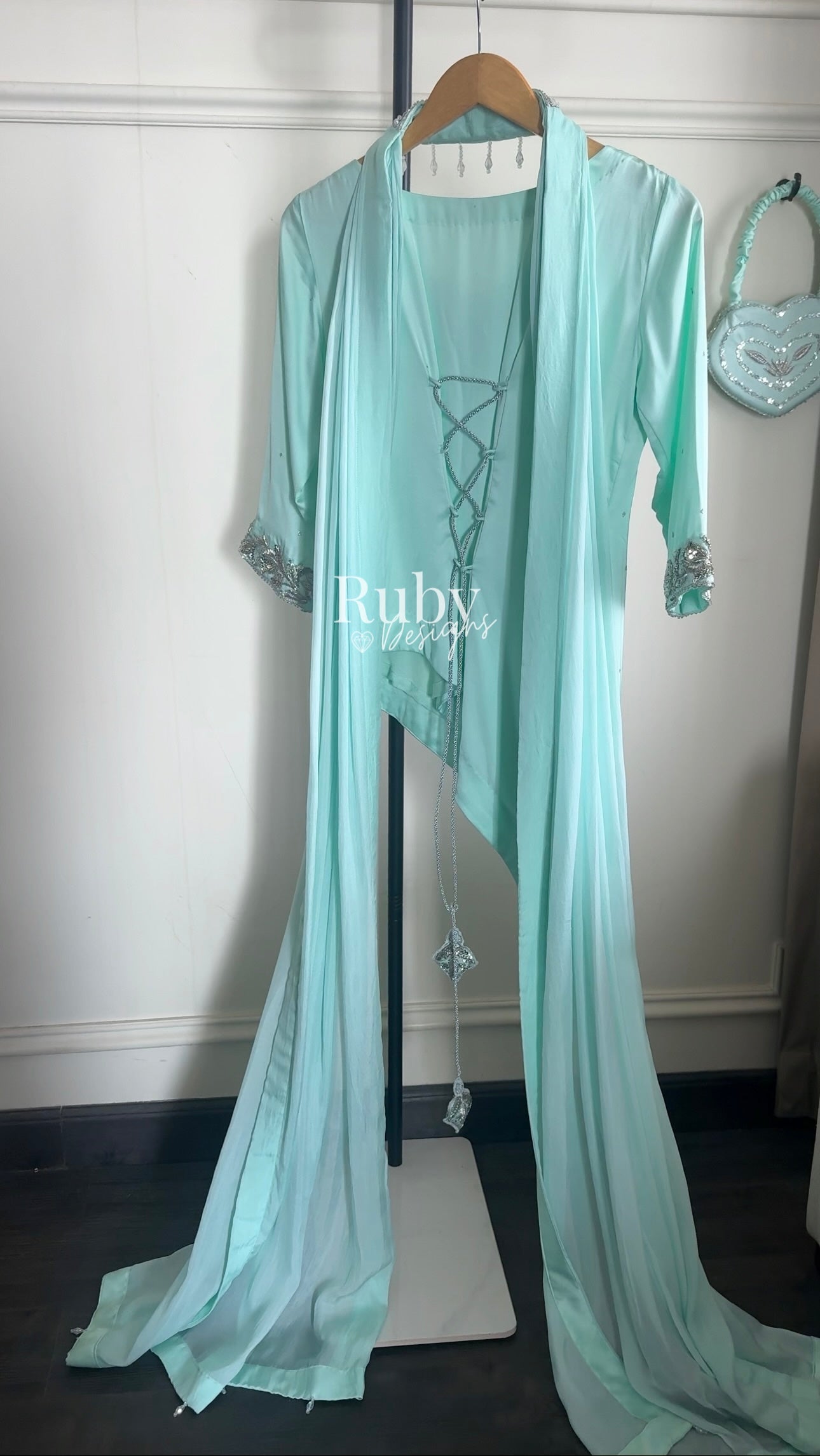 RANI Mint - 3 Piece Luxury Silk with Matching Bag