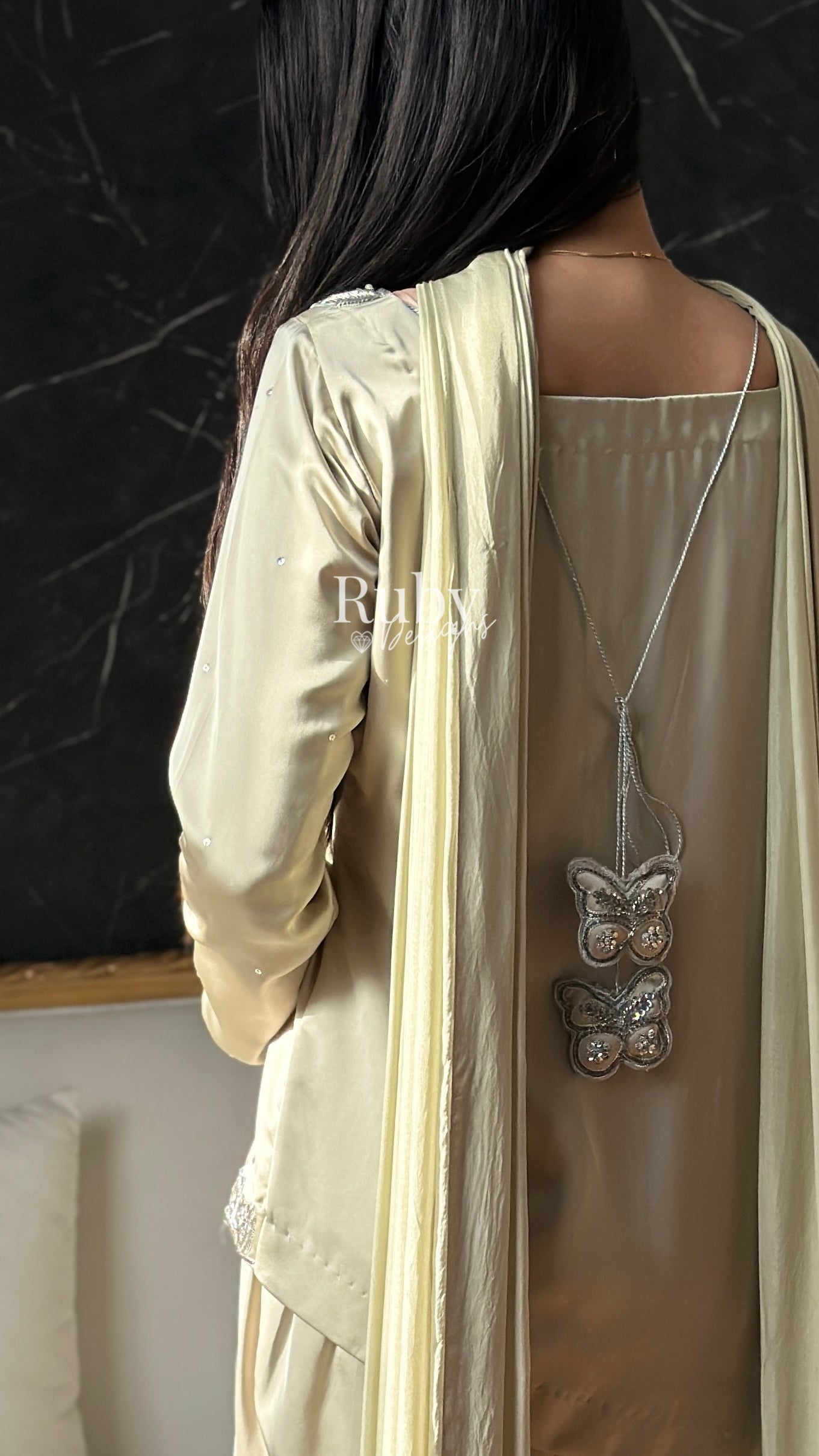 PREITY Sage - 3 Piece Silk Suit with Matching Bag