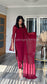 KAYRA Ruby - 3 Piece Ruby Chiffon Suit with Split Sleeve