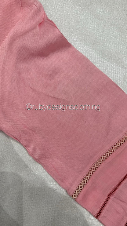 Minor Defect - NISA - 3 Piece Rose Pink Suit with Pearls (8748067815637)