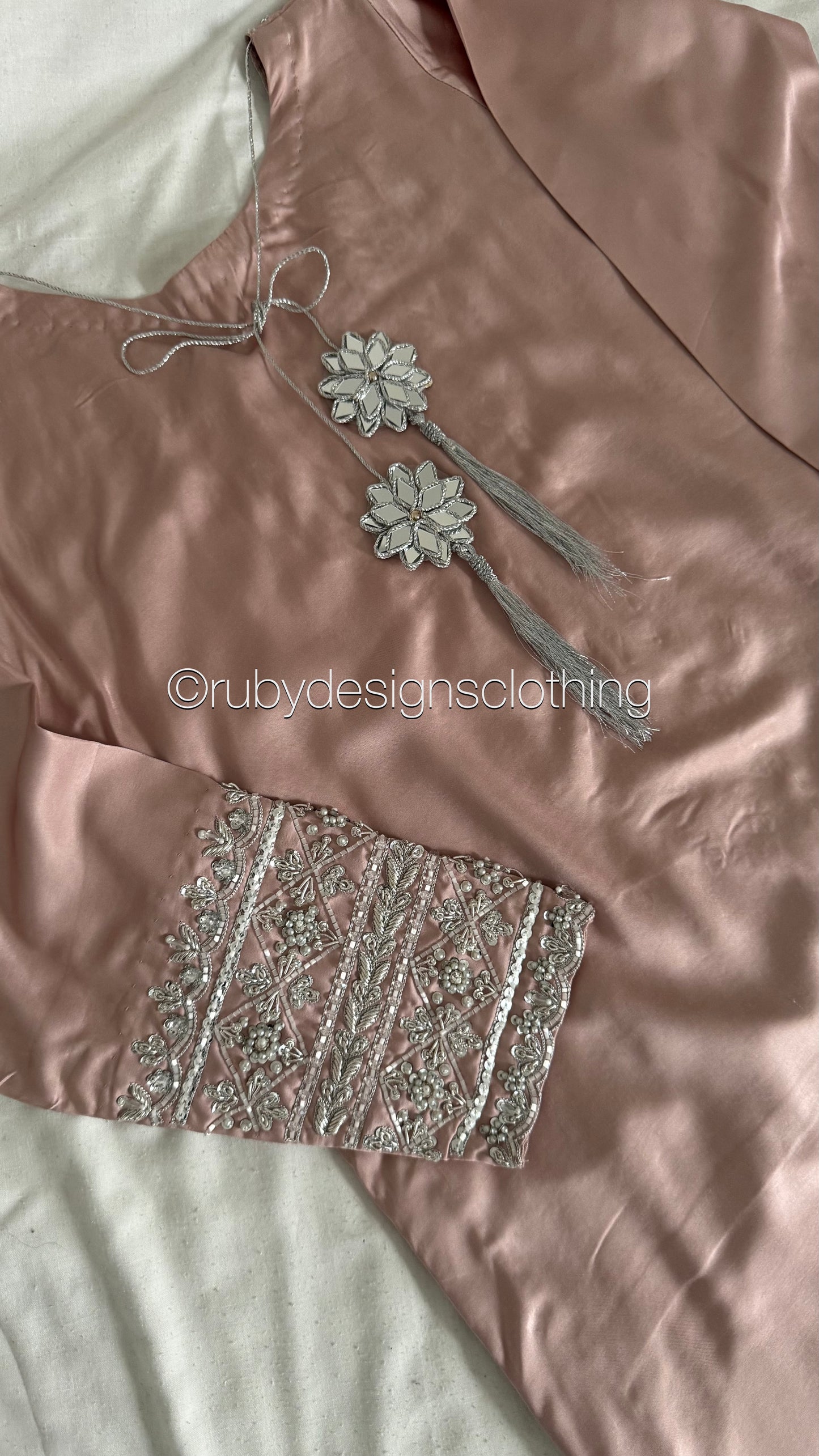 EMAAN - 3 Piece Luxury Silk Suit with Hand Work
