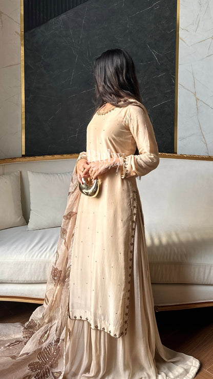 HEER - 3 Piece Silk Suit with Handpainted Dupatta