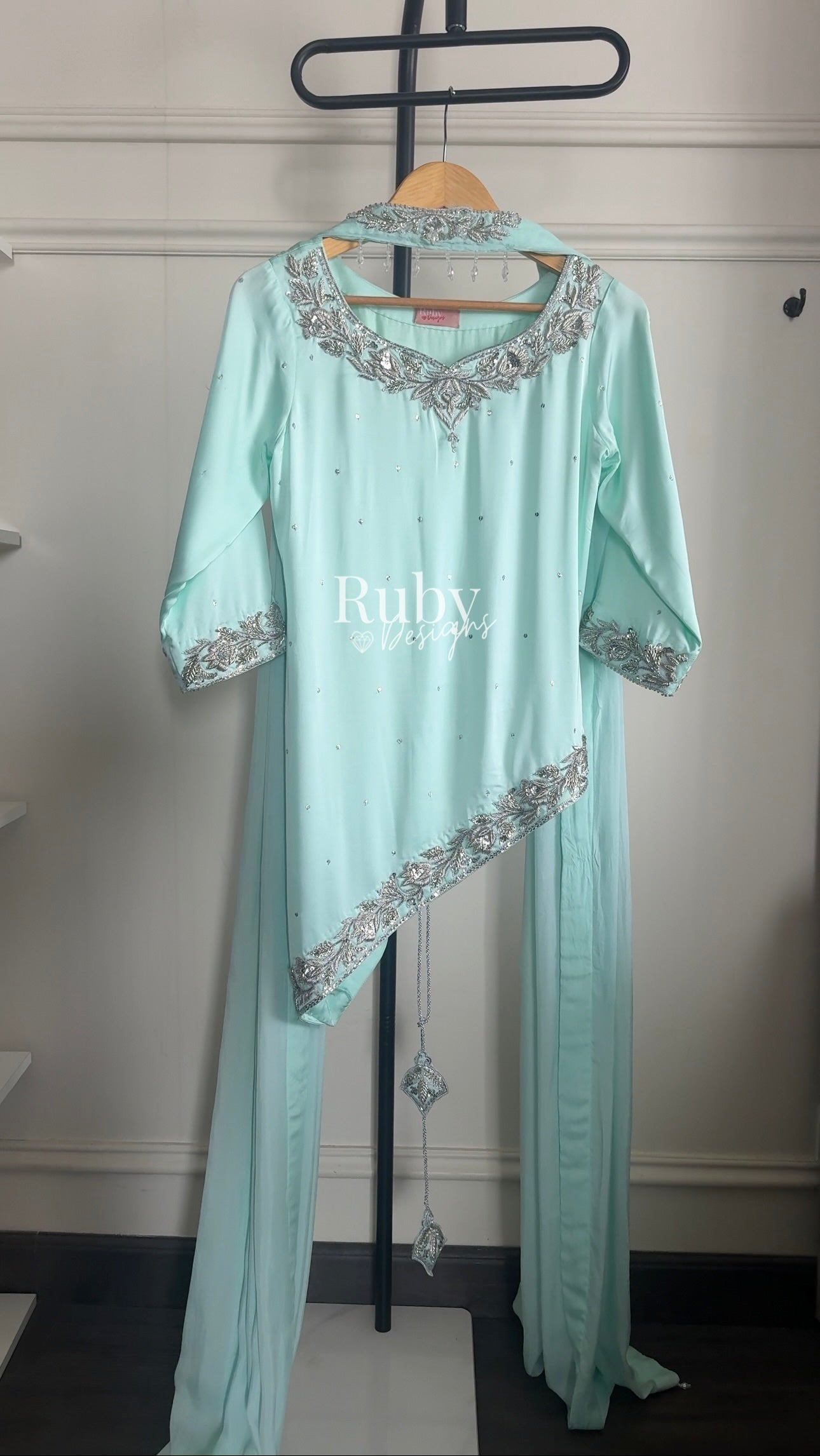 RANI Mint - 3 Piece Luxury Silk with Matching Bag