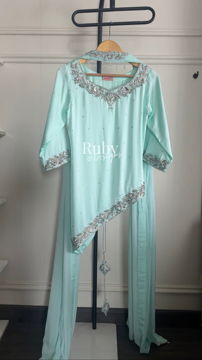 RANI Mint - 3 Piece Luxury Silk with Matching Bag