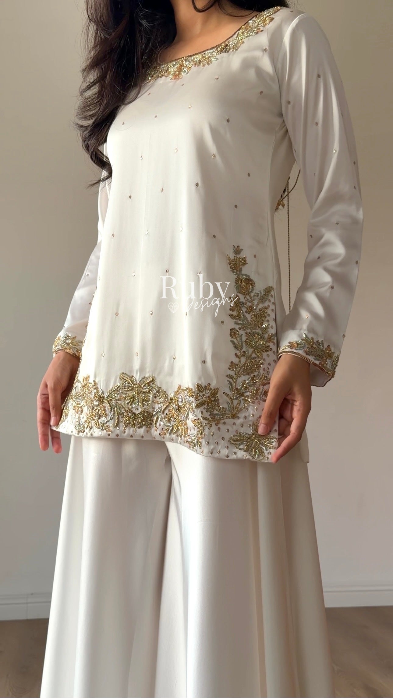AENA Lily - 4 Piece Silk Suit with Matching Potli Bag