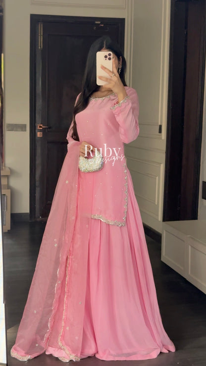 ZEBA Candy - 3 Piece Luxury Suit with Sharara