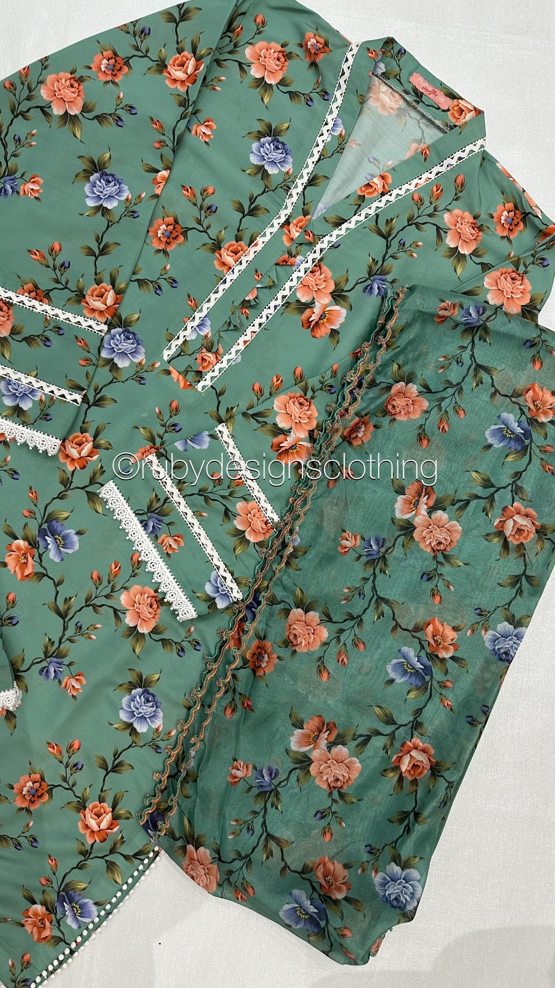 EXCLUSIVE SAMPLE - 3 Piece Swiss Lawn Suit with Silk Dupatta (8748592234709)