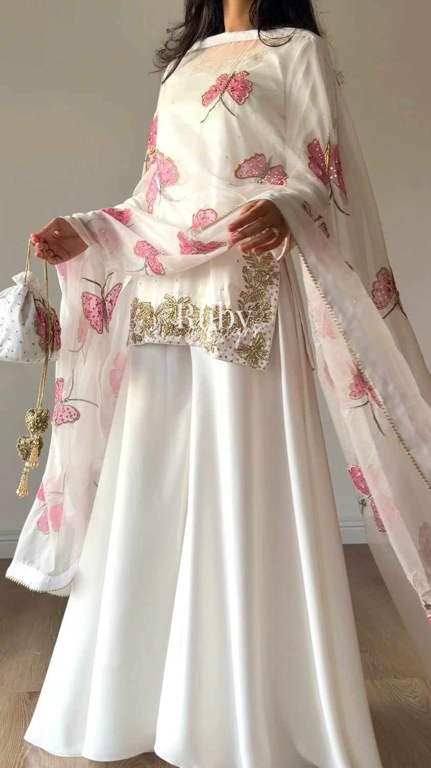 AENA Lily - 4 Piece Silk Suit with Matching Potli Bag