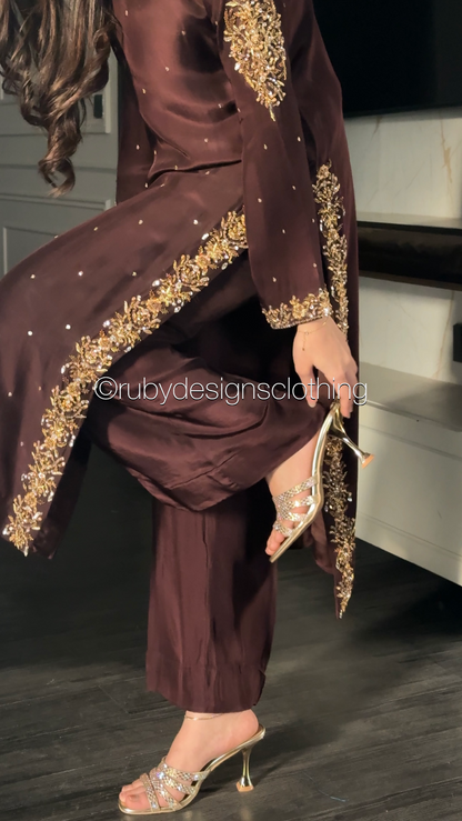 AMANI - 3 Piece Luxury Silk Suit with Handwork