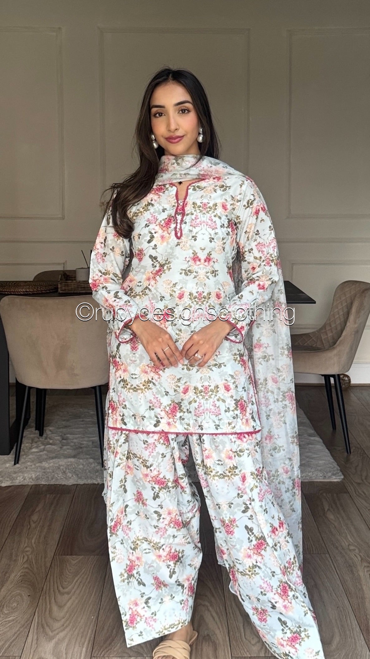 Petal Blush  - 3 Piece Swiss Lawn Suit with Silk Dupatta