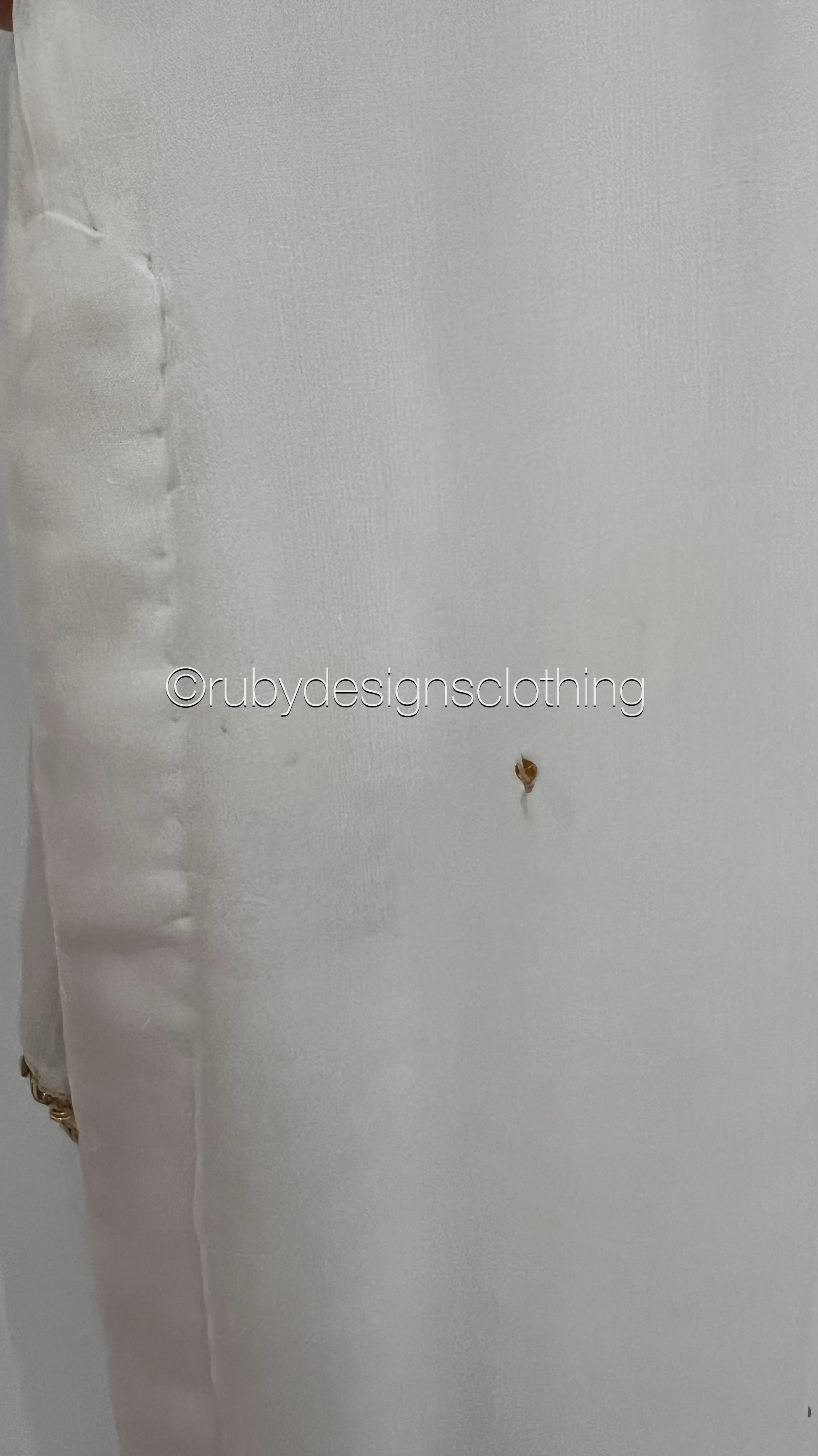Minor Defect - HIRA White - 3 Piece Chiffon Suit with Chiffon Dupatta (8748150227157)