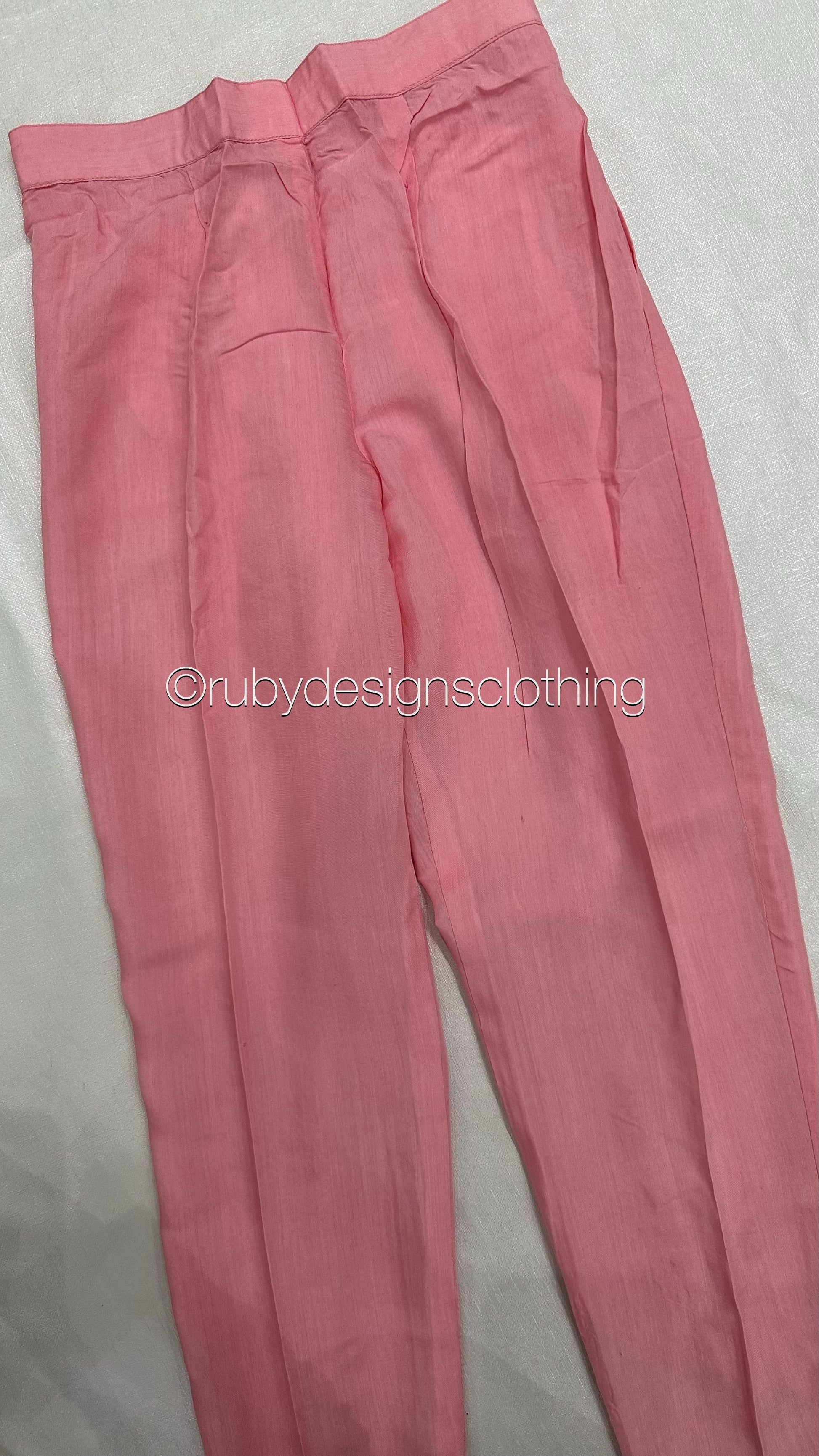 Minor Defect - NISA - 3 Piece Rose Pink Suit with Pearls (8748073615573)