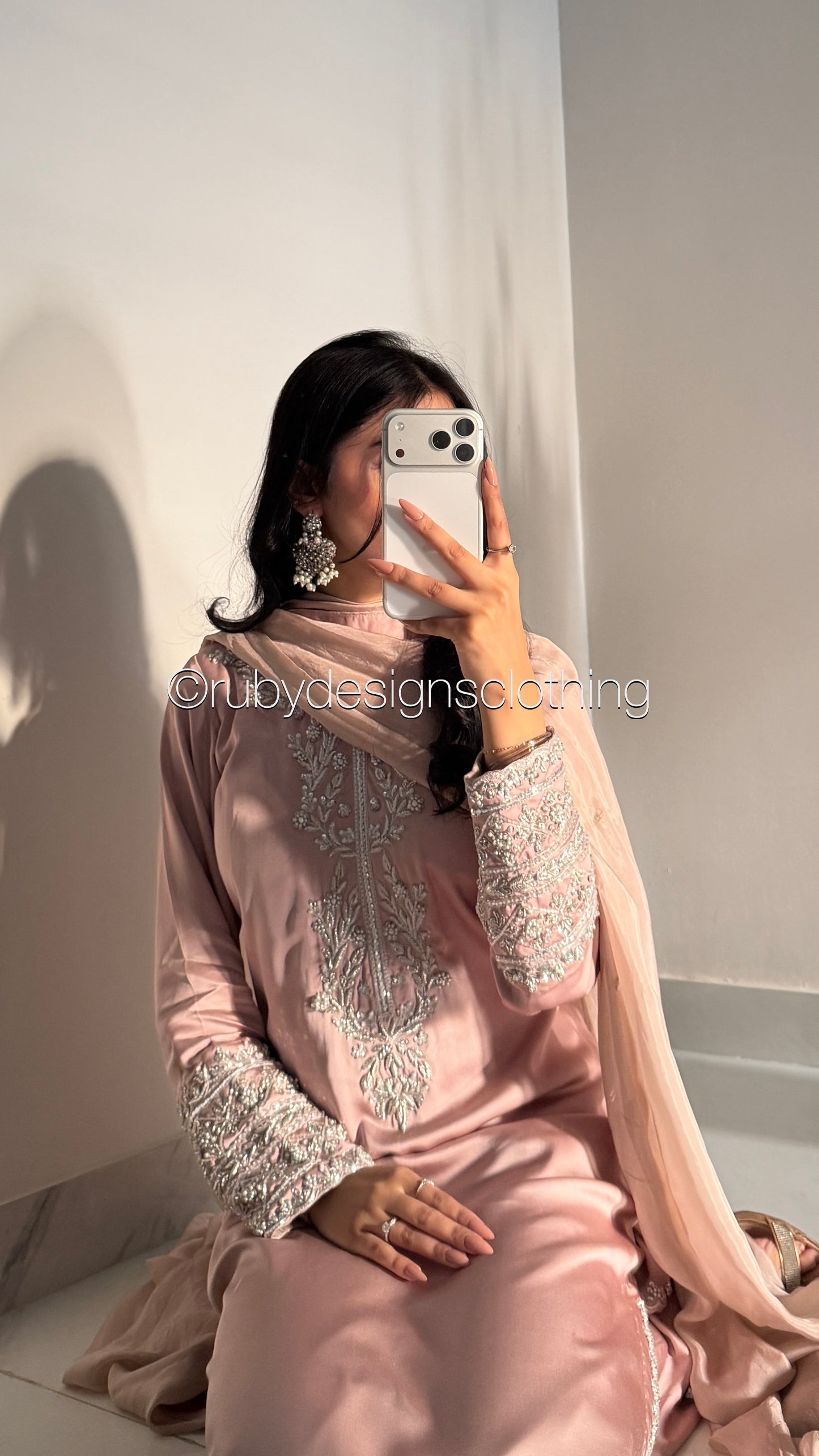 EMAAN - 3 Piece Luxury Silk Suit with Hand Work