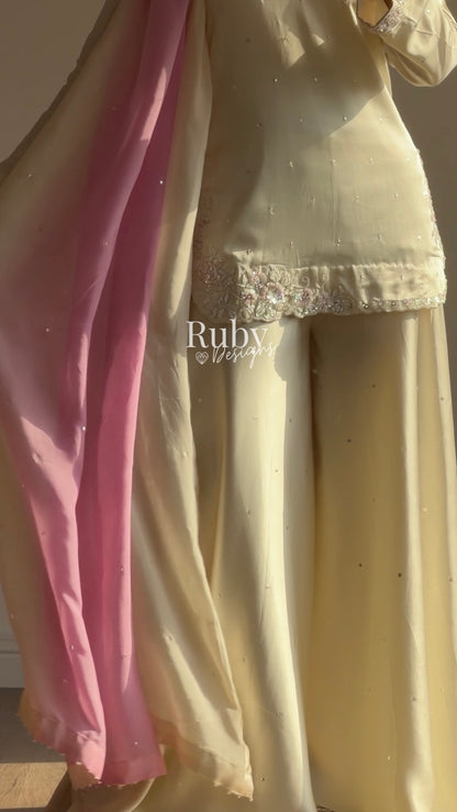 AMAYA - 3 Piece Silk Suit with Ombrè Dupatta