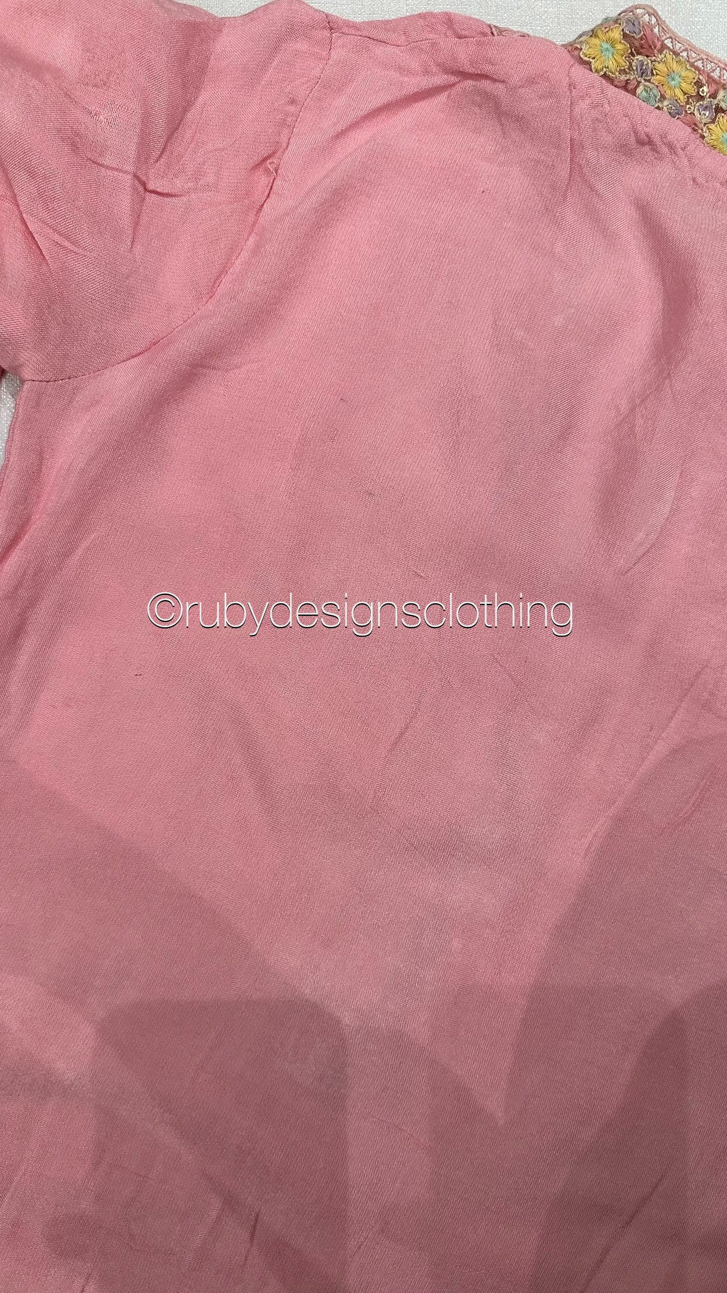 Minor Defect - NISA - 3 Piece Rose Pink Suit with Pearls (8748073615573)