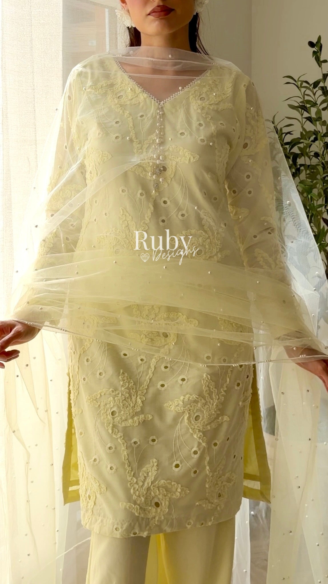NOOR Soleil - 3 Piece Lawn Suit with Two-Toned Dupatta