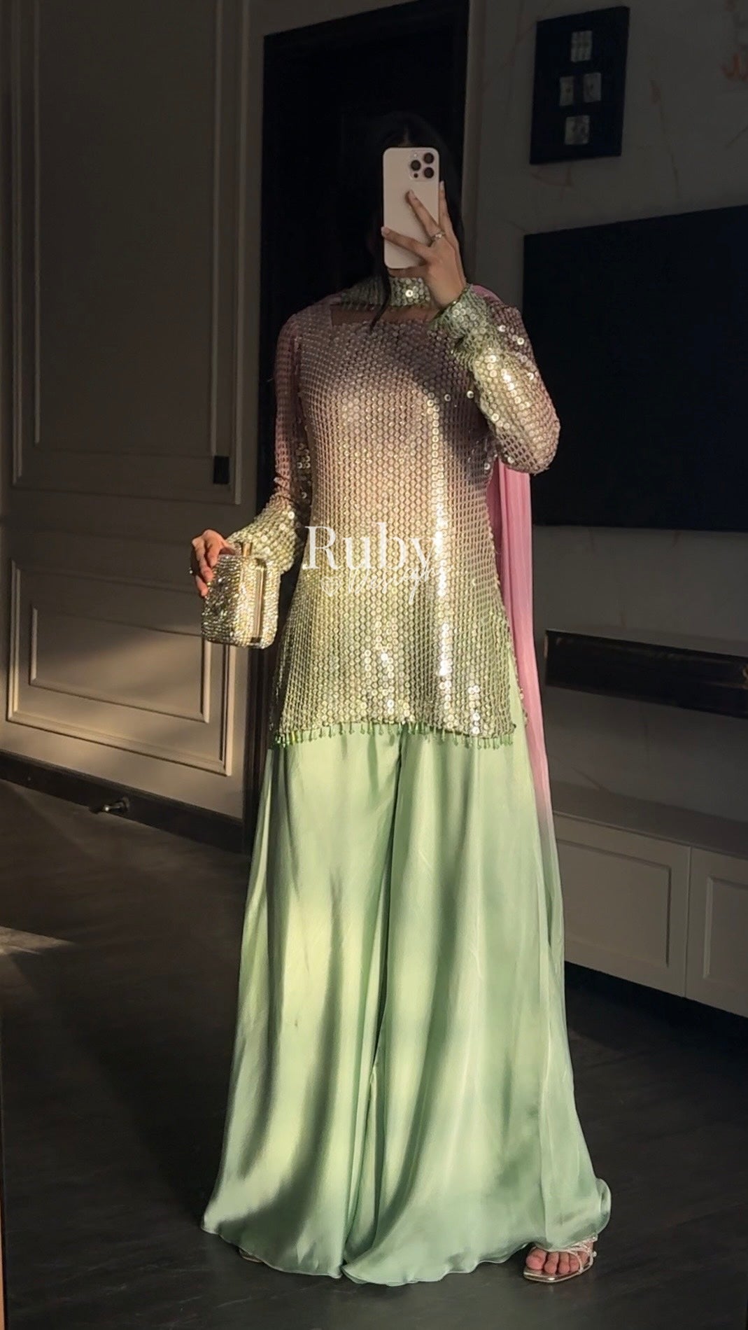 ALARA Haze - 3 Piece Silk Suit with Choker Dupatta