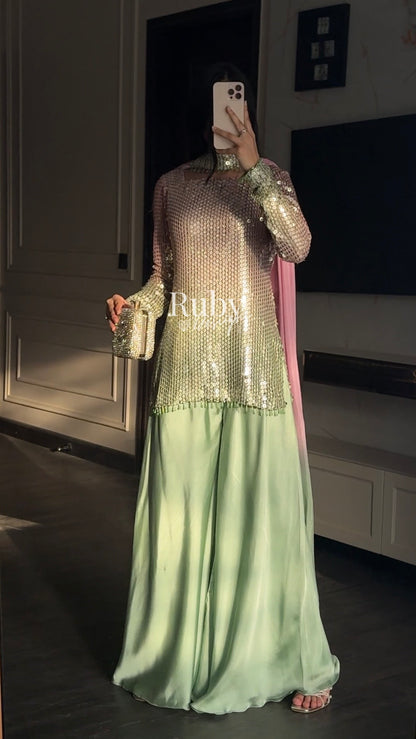 ALARA Haze - 3 Piece Silk Suit with Choker Dupatta