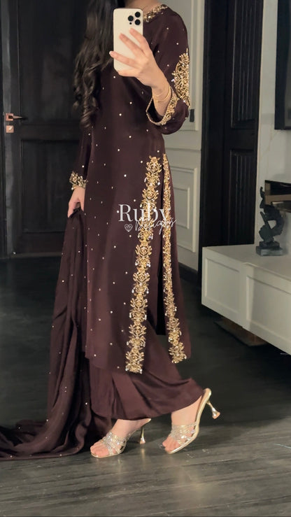 AMANI - 3 Piece Luxury Silk Suit with Handwork