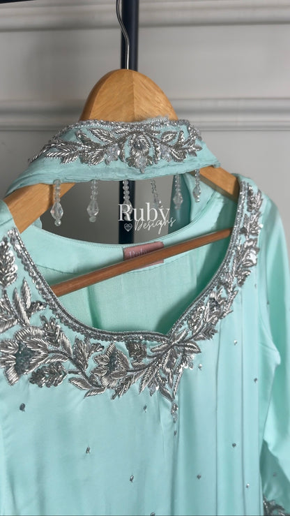 RANI Mint - 3 Piece Luxury Silk with Matching Bag