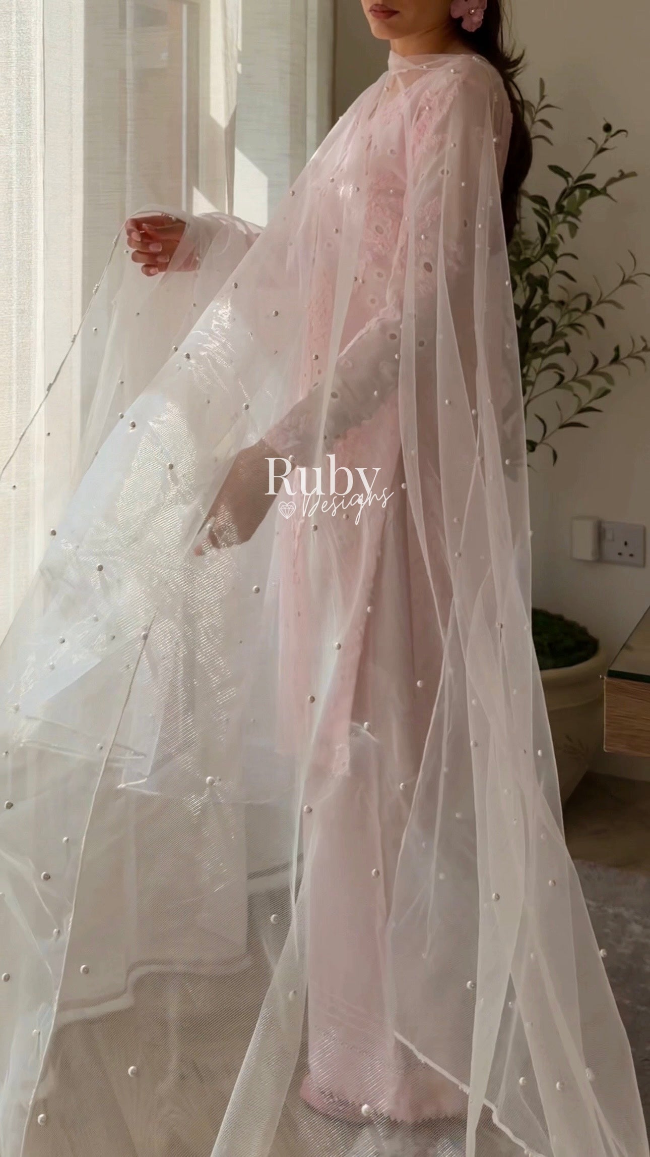 NOOR Blush - 3 Piece Lawn Suit with Two-Toned Dupatta