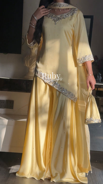 PRE-ORDER (6-8 week estimated dispatch): RANI Butter - 4 Piece Luxury Silk Suit with Matching Bag
