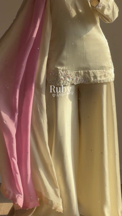 AMAYA - 3 Piece Silk Suit with Ombrè Dupatta