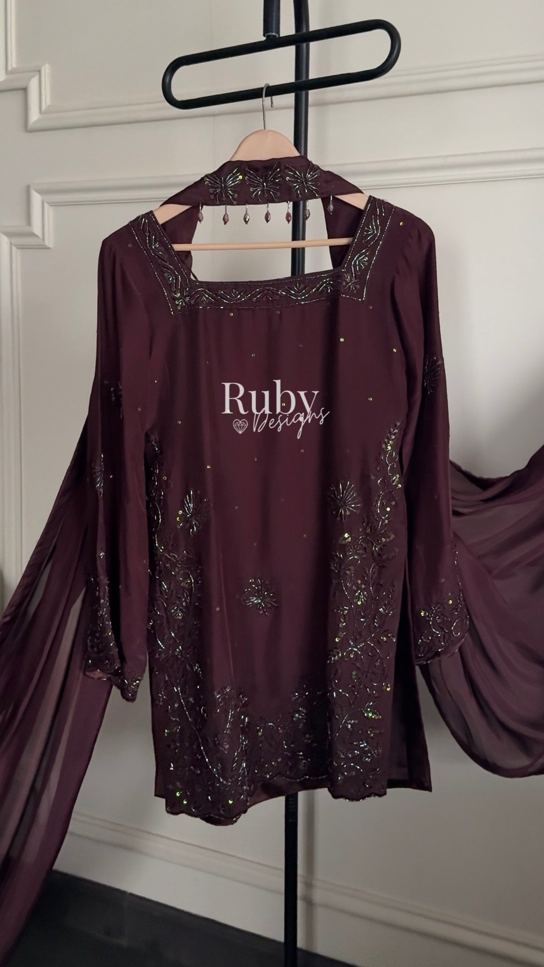 SELIN - 3 Piece Luxury Silk Suit with Flared Trouser