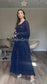 INAARA Navy - 4 Piece Chiffon Dress with Matching Bag
