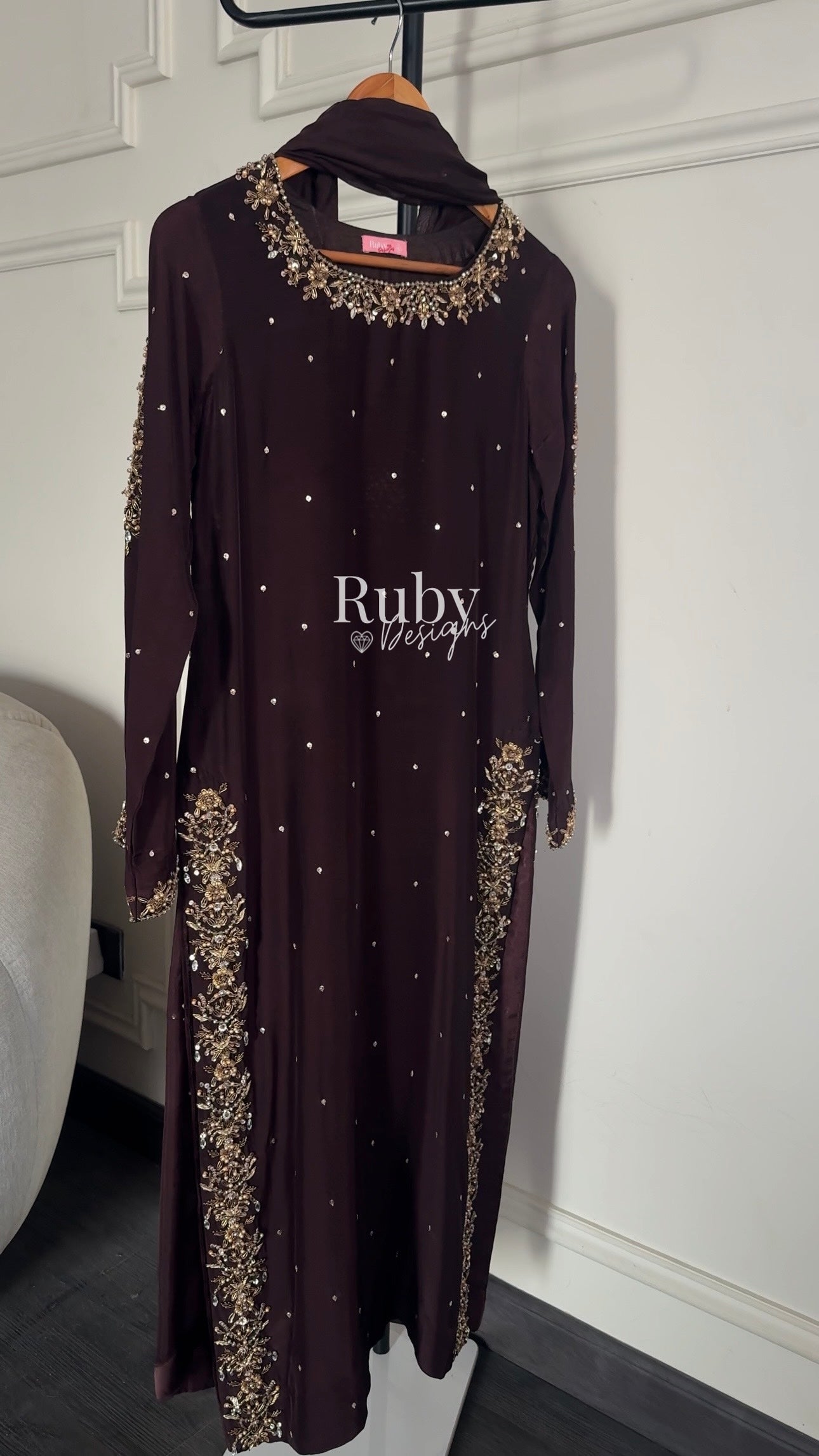 AMANI - 3 Piece Luxury Silk Suit with Handwork