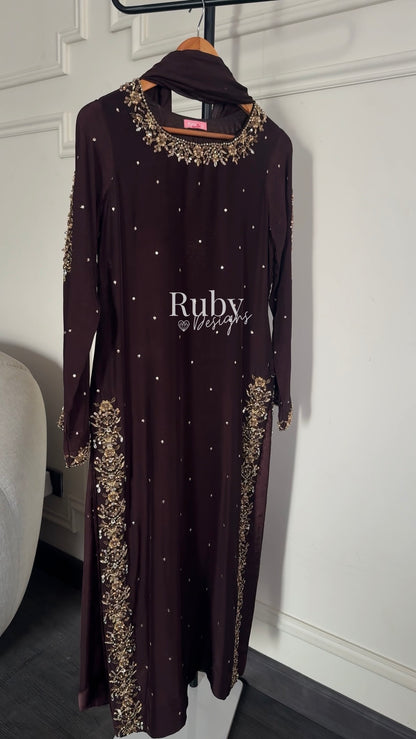 AMANI - 3 Piece Luxury Silk Suit with Handwork