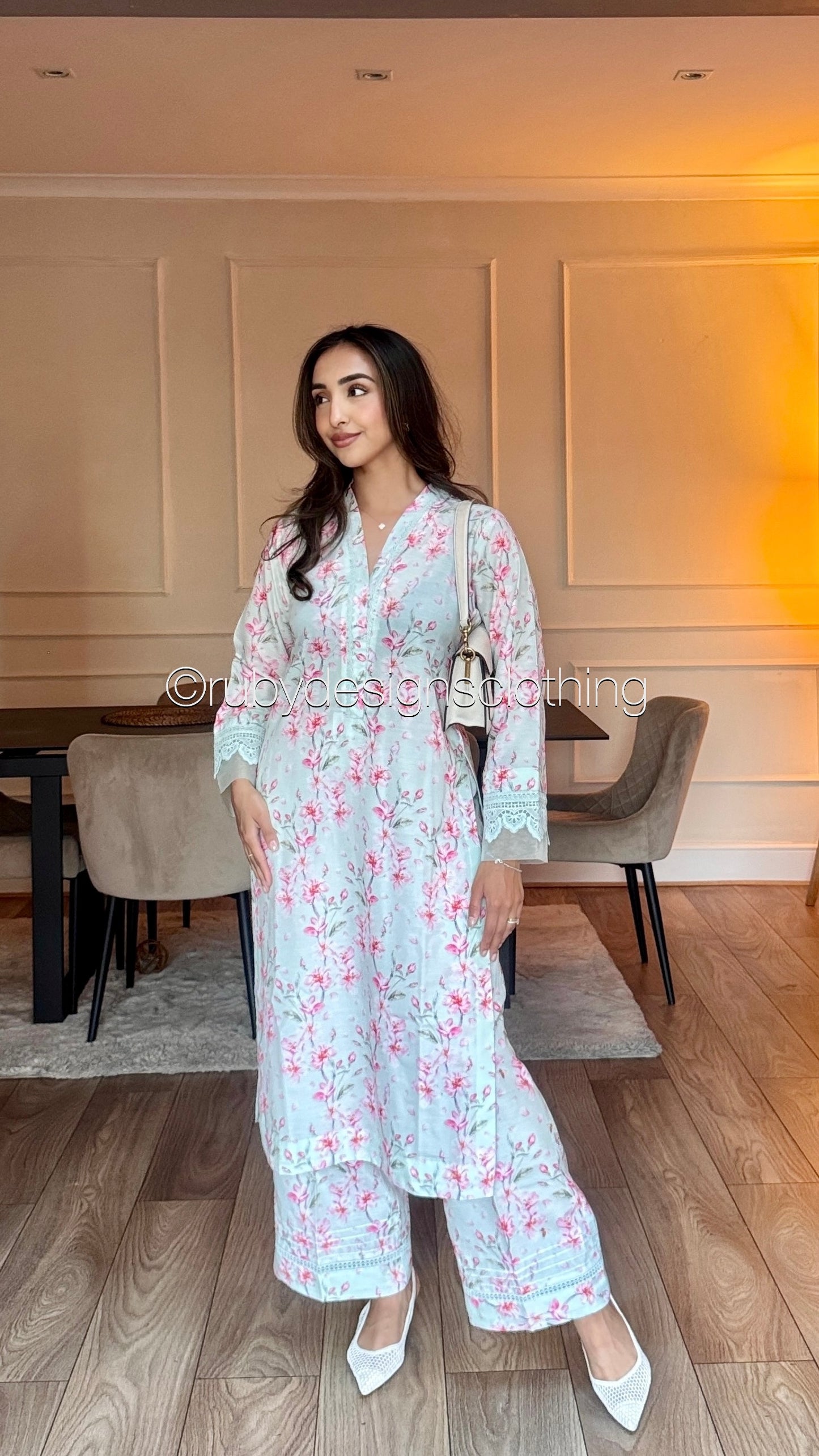 NARMEEN - 3 Piece Swiss Lawn Suit with Chiffon Dupatta