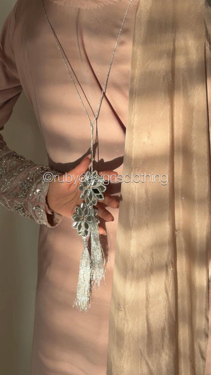 EMAAN - 3 Piece Luxury Silk Suit with Hand Work