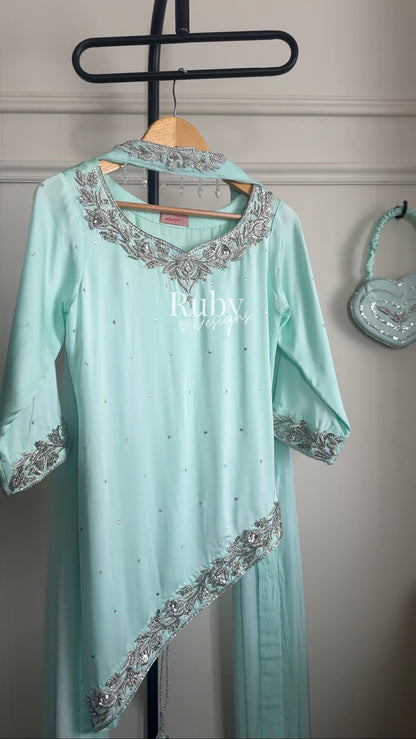 RANI Mint - 3 Piece Luxury Silk with Matching Bag