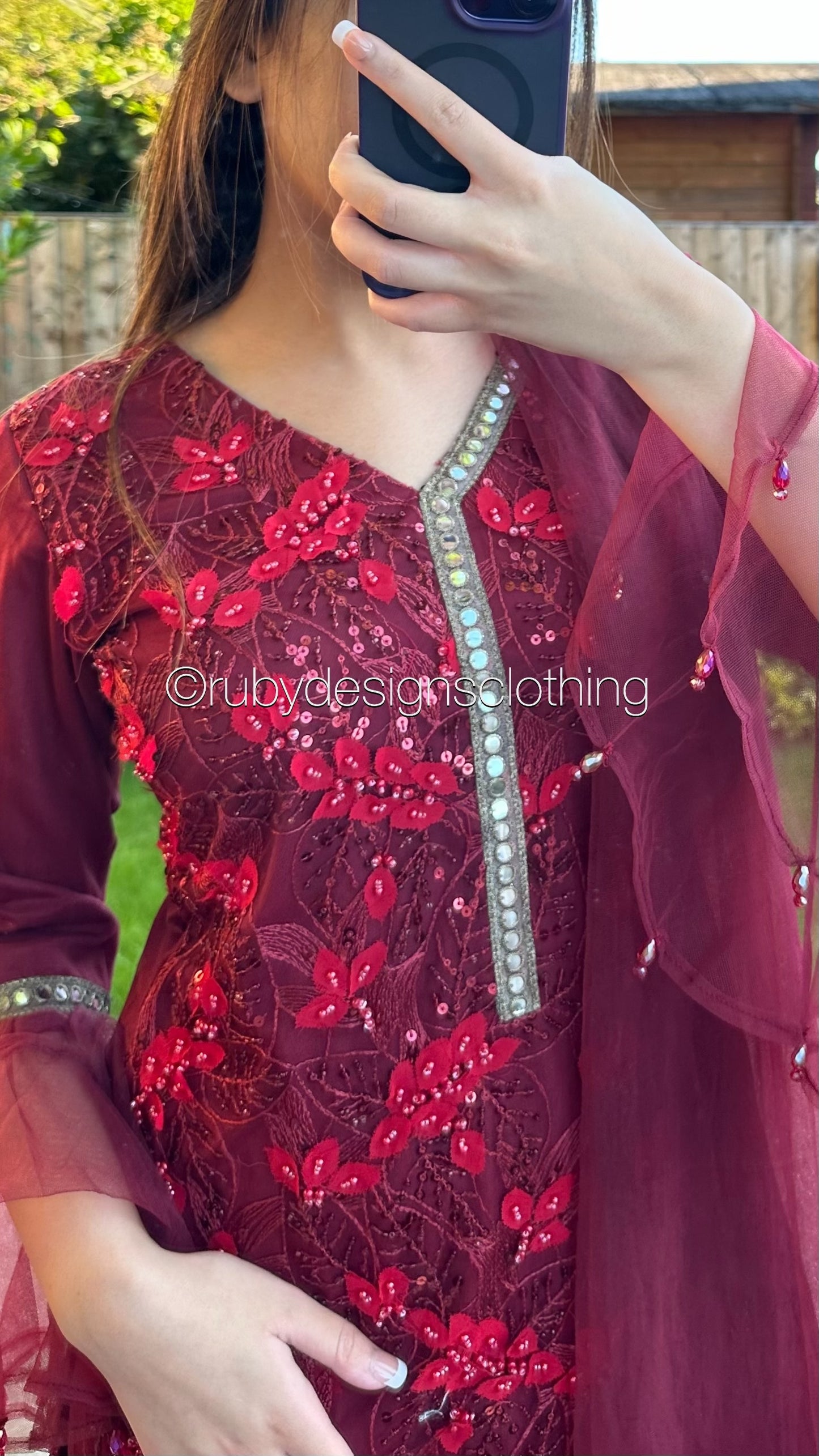 EXCLUSIVE SAMPLE - 3 Piece Heavy Embroidered Net with 3D Details (8746814439637)