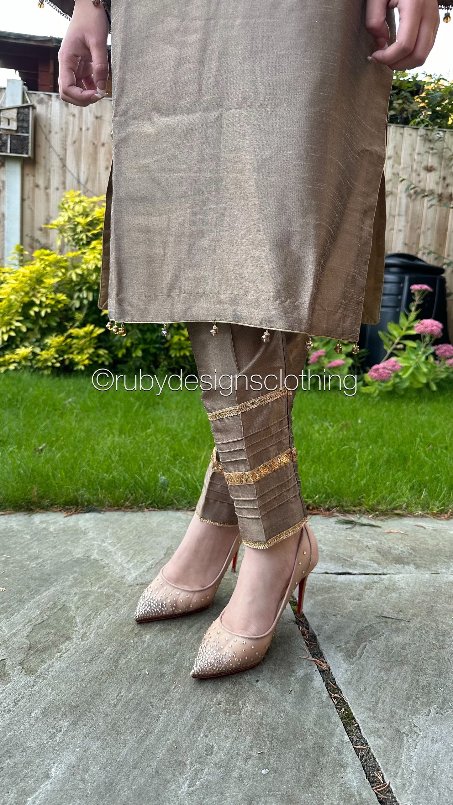 EXCLUSIVE SAMPLE - 2 Piece Bronze Raw Silk Suit (8746816438485)