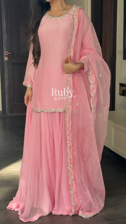 ZEBA Candy - 3 Piece Luxury Suit with Sharara