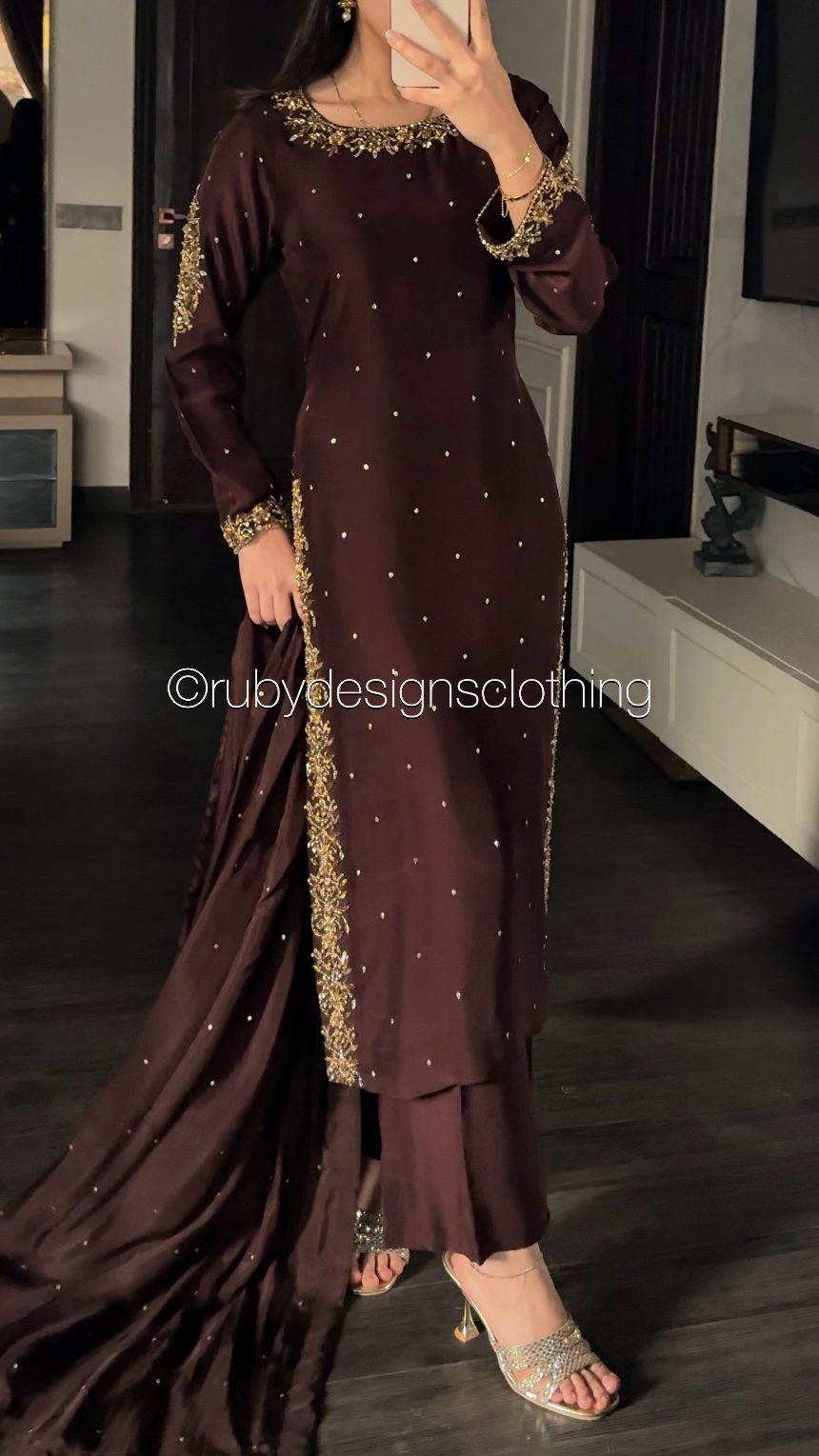 AMANI - 3 Piece Luxury Silk Suit with Handwork