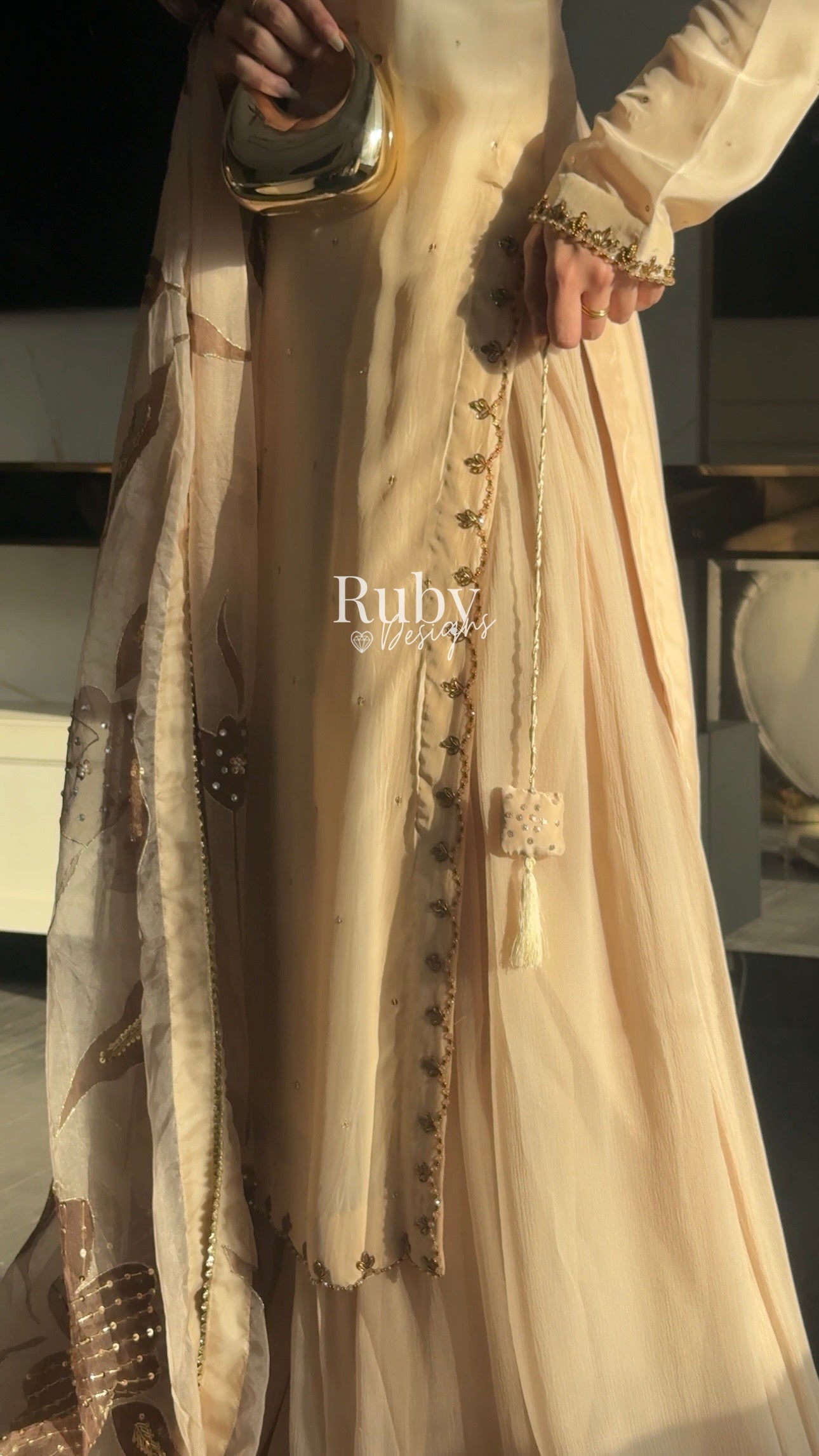 HEER - 3 Piece Silk Suit with Handpainted Dupatta