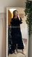 RAISA - 3 Piece Black Luxury Velvet Suit with Heavy Embellished Shawl