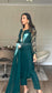 IRHA Emerald - 3 Piece Chiffon Suit with Gold Handwork