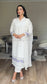 HAFSAH - 3 Piece White Crochet Lace Suit with Chiffon Dupatta
