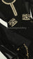 SOFIA Black - 3 Piece Black Chiffon Suit with Gold Handwork