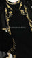 LIMITED EDITION SAMARA Black - 3 Piece Chiffon Suit with Gold Hand Embellishment