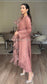 AYLA Rose - 3 Piece Dusty Pink Cotton Silk Suit with Ruffle Organza Dupatta
