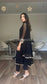 SOFIA Black - 3 Piece Black Chiffon Suit with Gold Handwork