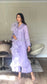 AYLA Lilac - 3 Piece Lilac Cotton Silk Suit with Ruffle Organza Dupatta